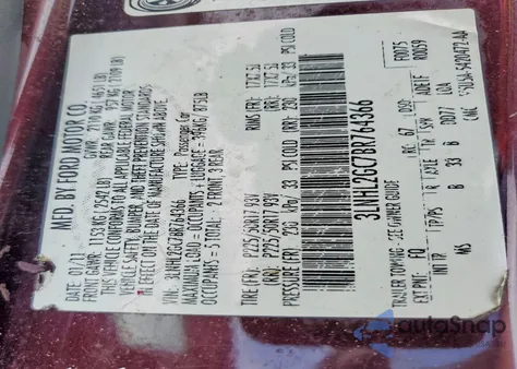 2011 Lincoln Mkz z USA, uszkodzony, nr VIN 3LNHL2GC7BR764366